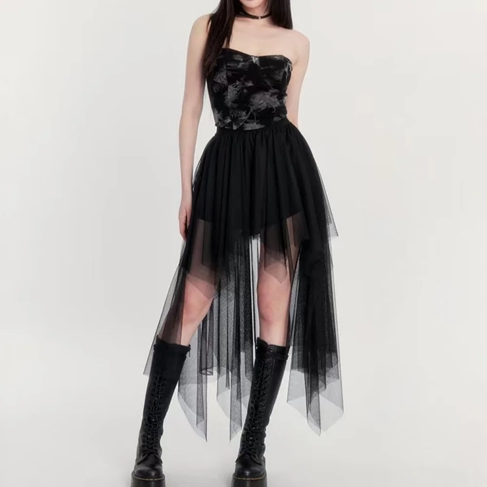 Irregular Mesh Skirt