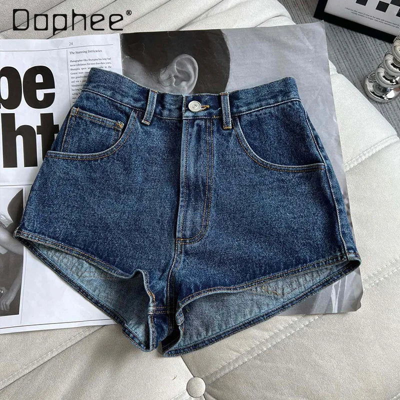 High Waist Slim Wide Leg Shorts