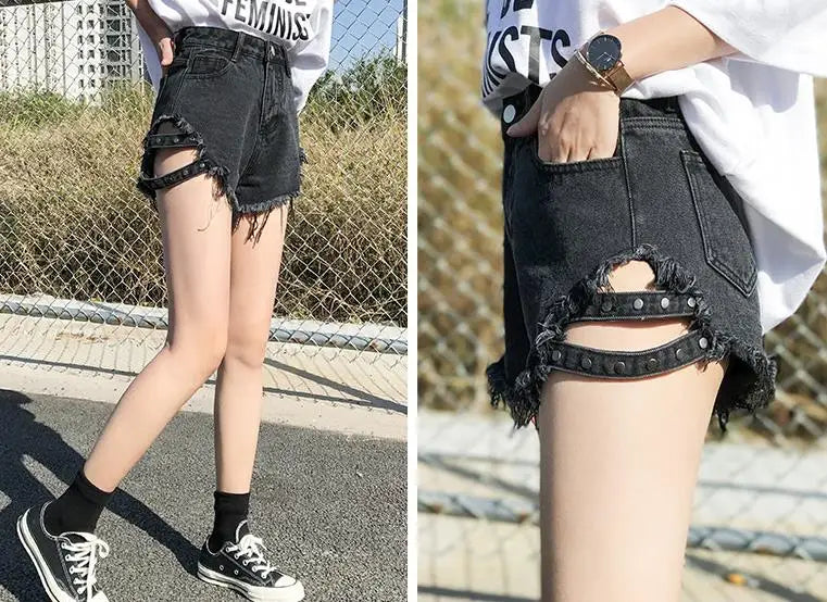 Rivet Denim Shorts