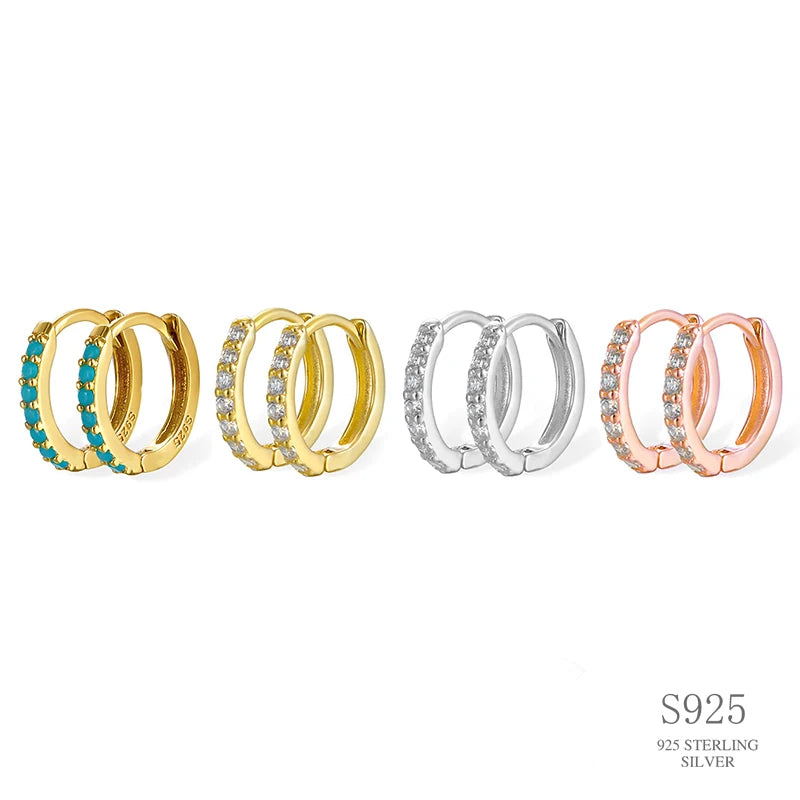 925 Sterling Silver Round Hoop Earrings