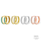 925 Sterling Silver Round Hoop Earrings