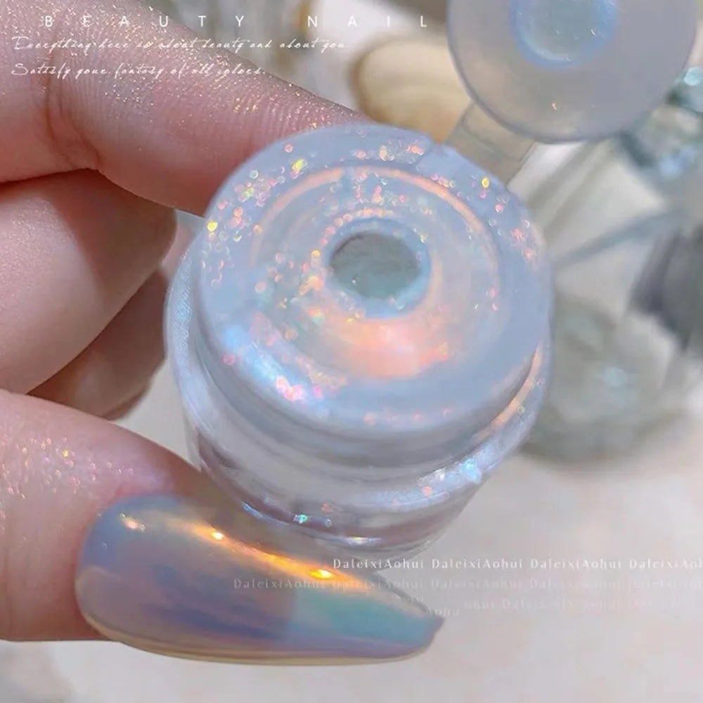 Mermaid Chrome Unicorn Nail Powder Aurora Nail Glitter Nail Art Decoration Moon Nail Powder for Gel Polish Mirror Effect Pigment