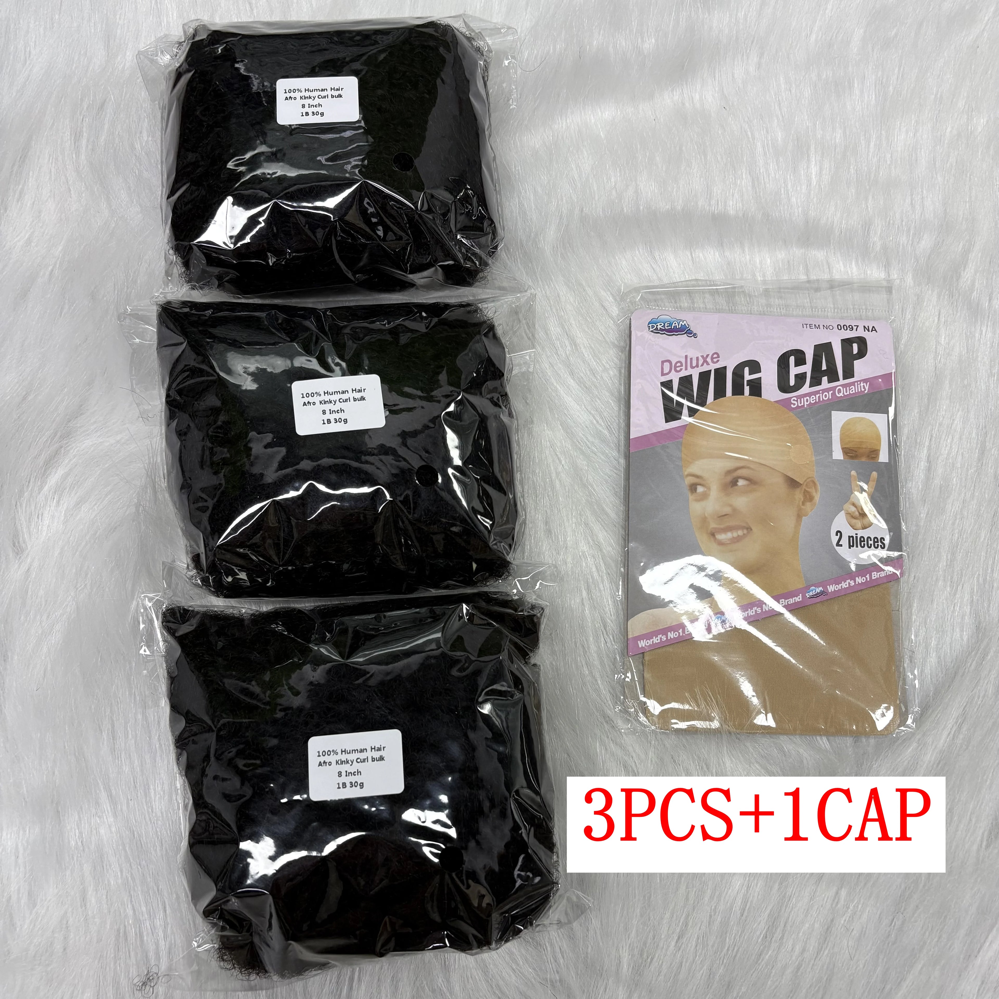 Tight Afro Kinky Bulk Human Hair for Dreadlock Extensions 100% Human Hair 30G/1 Pack 8 Inch Natural Repair Extensions for Braids