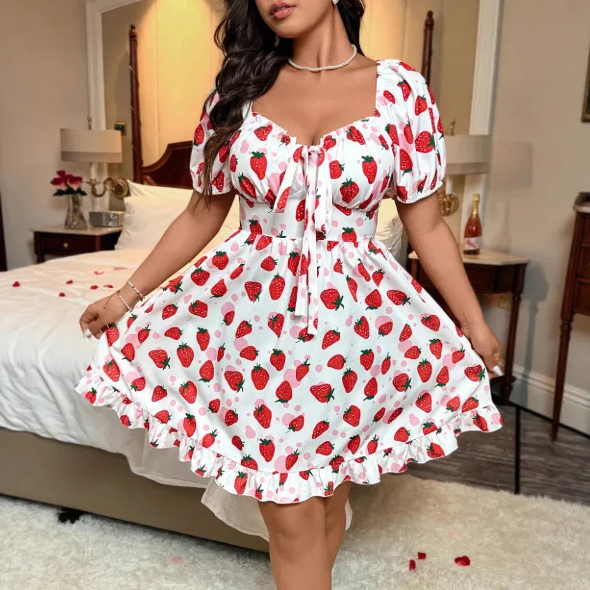 Strawberry Print Dress