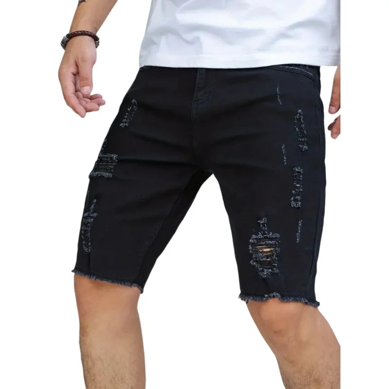 Distressed Jean Shorts