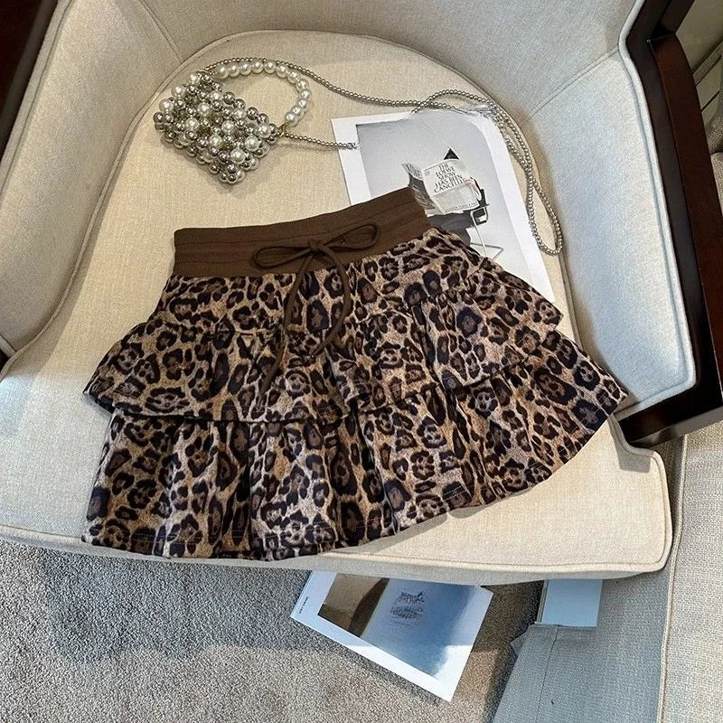 Leopard-Print Cake Skirt