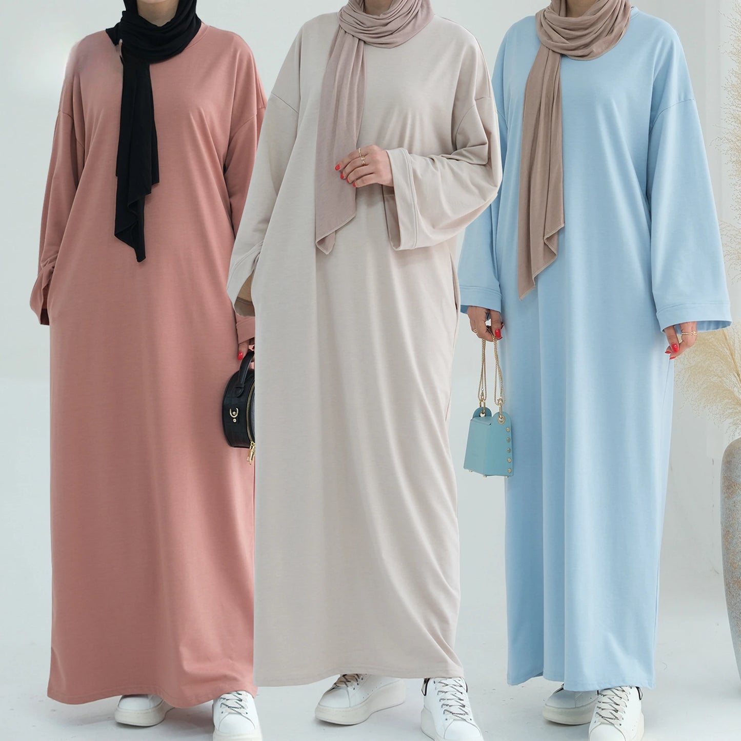 Solid Color Sweater Dress