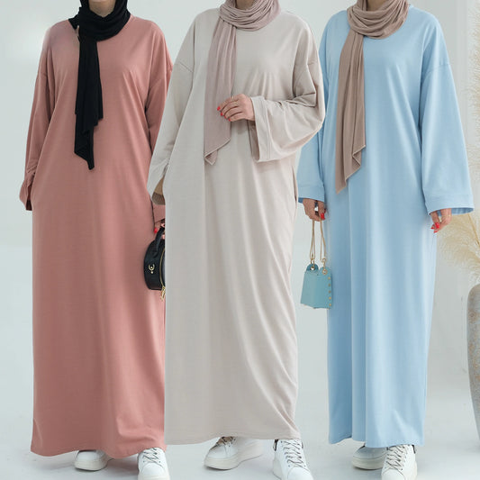 Solid Color Sweater Dress