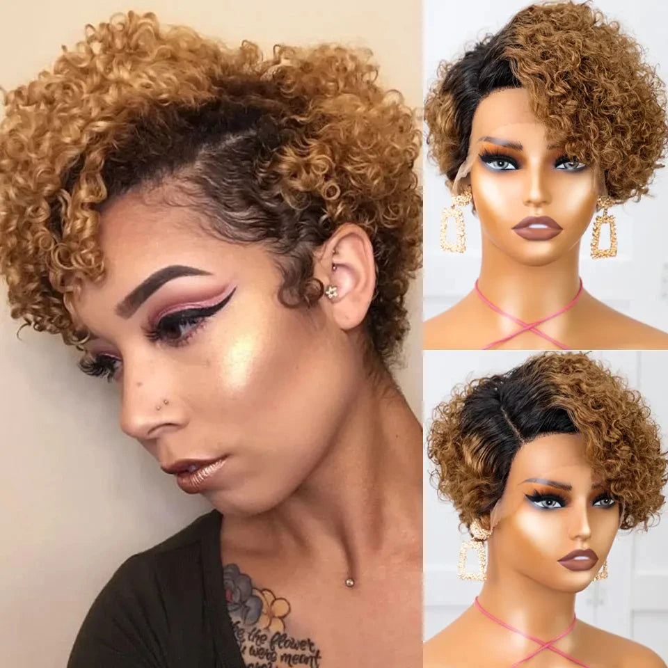 Natural Black Hair Pixie Cut Wig