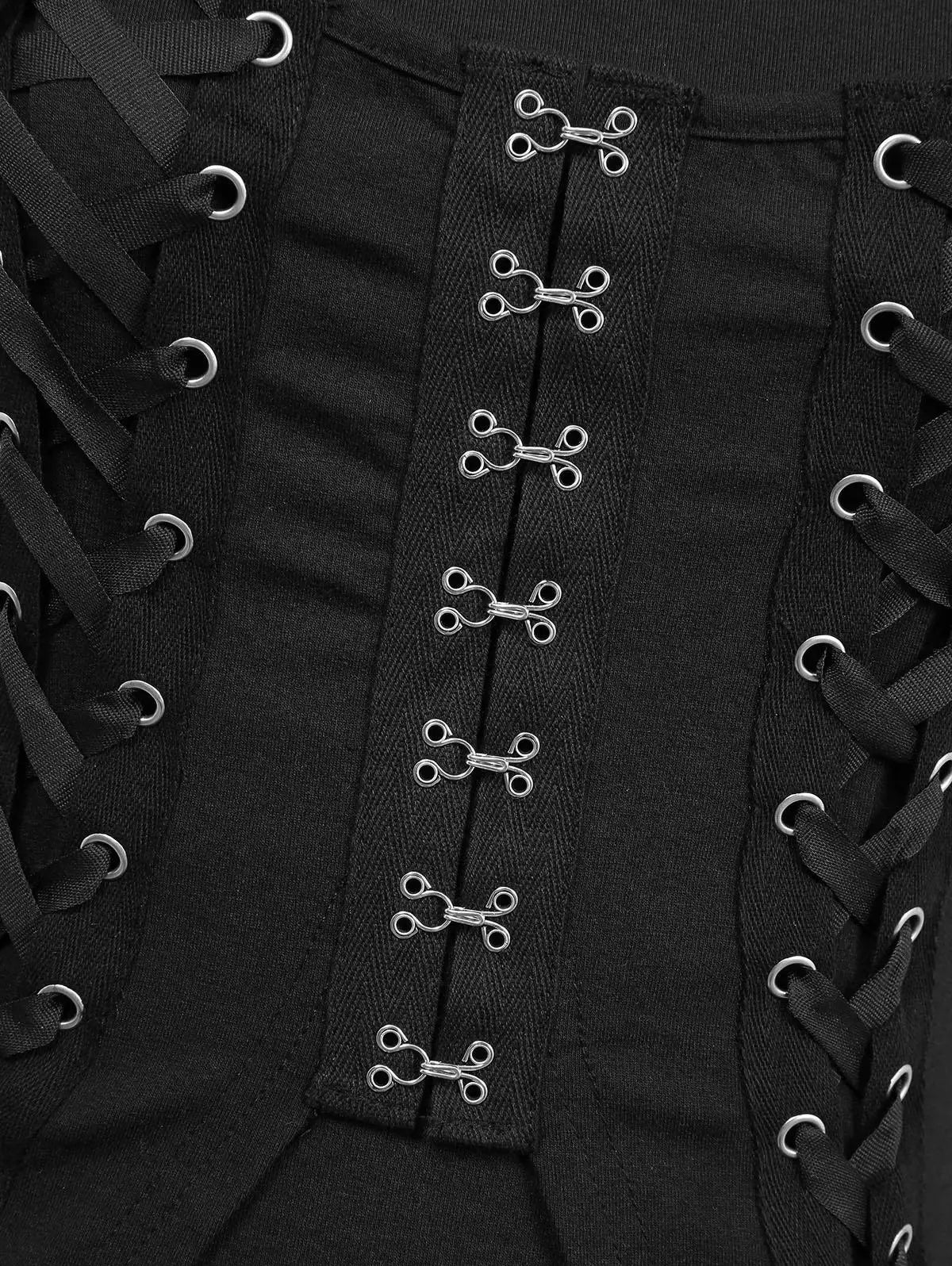 Lace Up Hook and Eye Crisscross Strappy Top