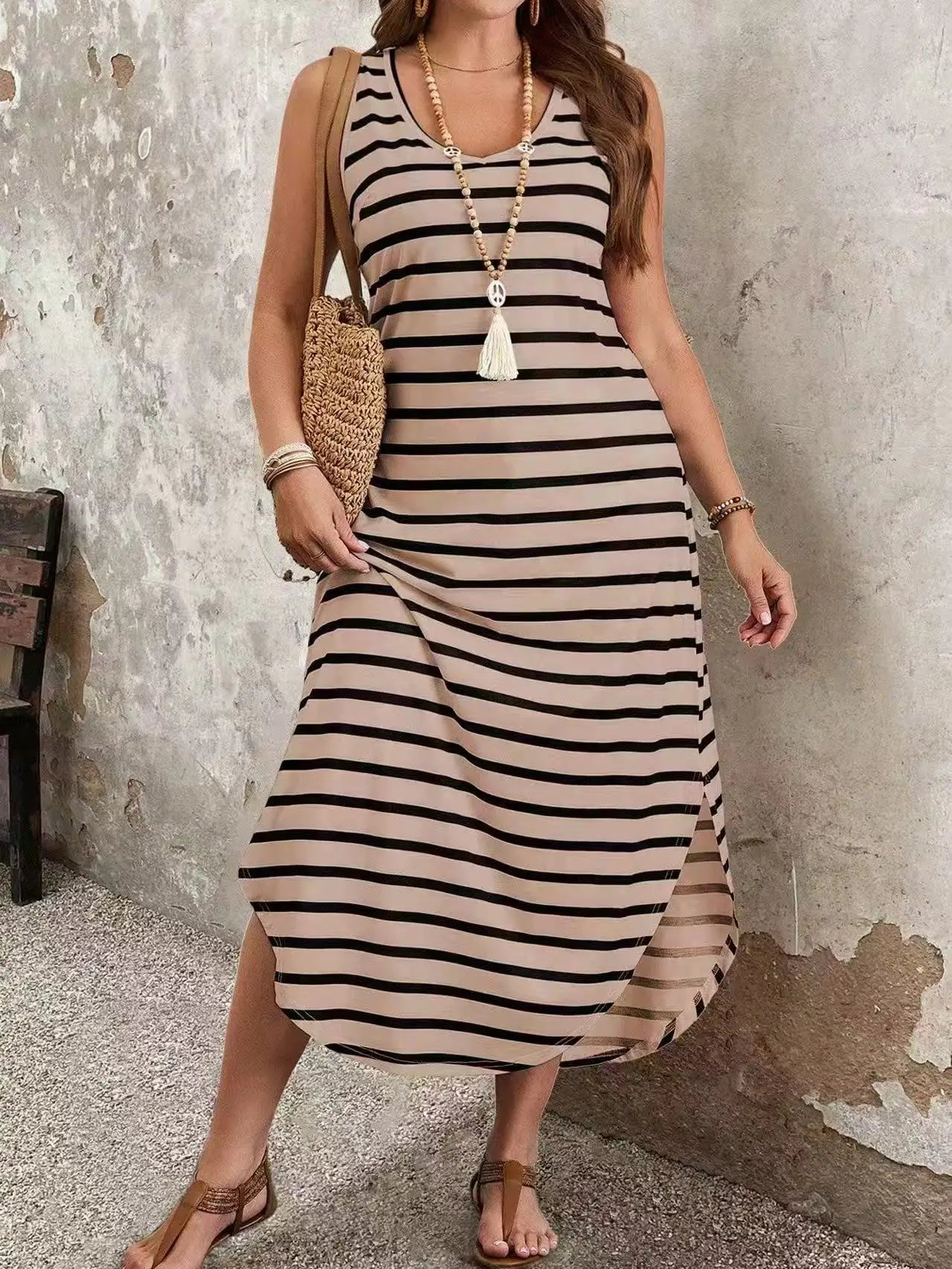 Striped Tank Maxi Dress