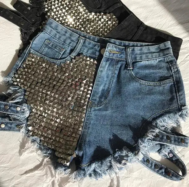 Rivet Denim Shorts