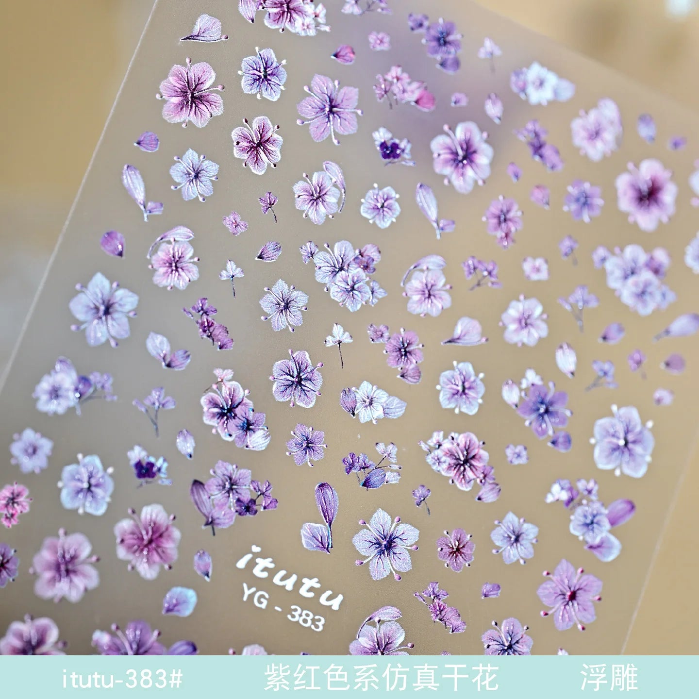 5D Relief Colorful Simulated Flower Nail Art Stickers 3D Embossed Lifelike Dry Petal Florets Decals Manicure Accessories