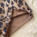 Leopard Sequin Shorts