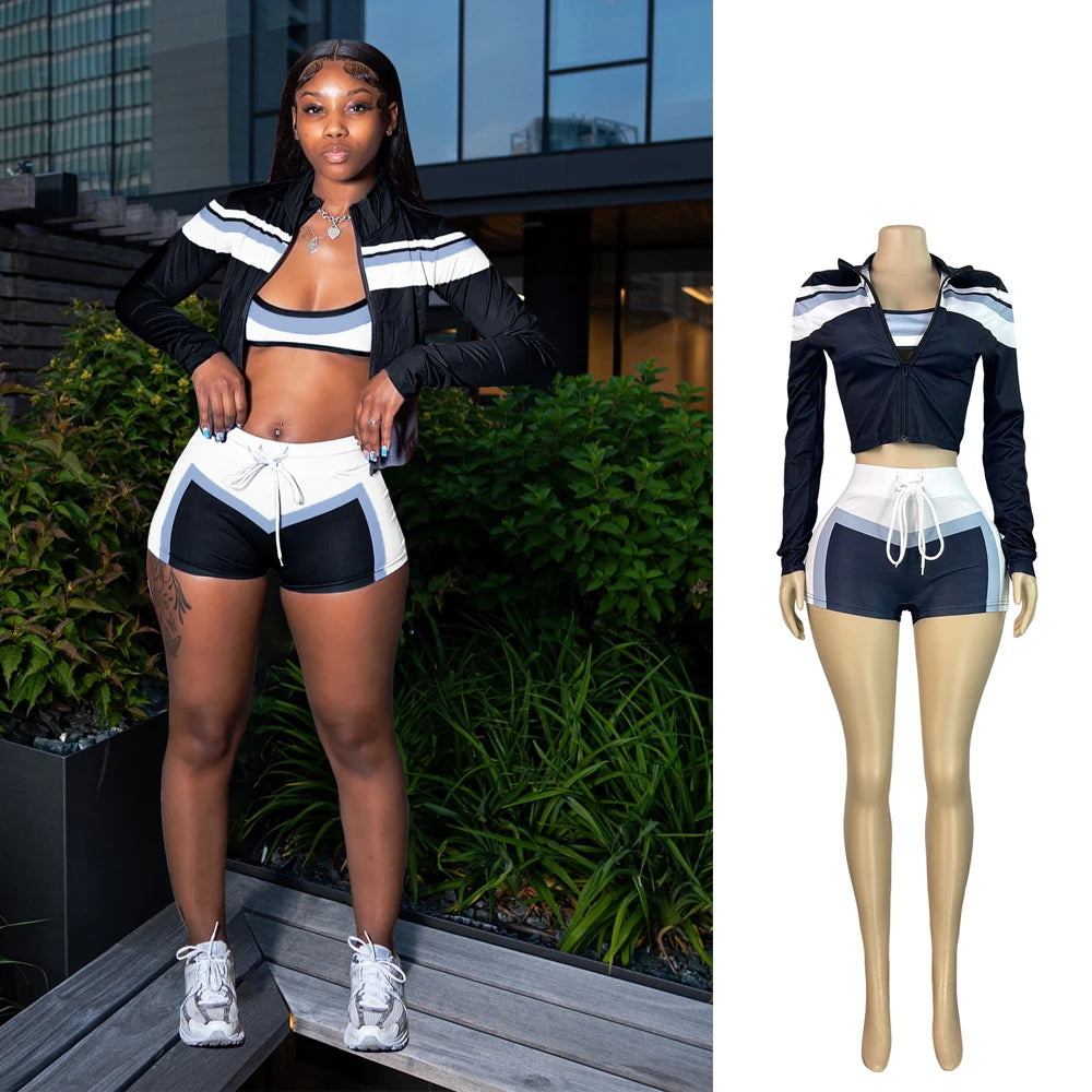 Striped Loungewear Tracksuit Set