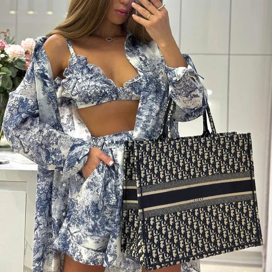 Shirt with Suspender Shorts Set
