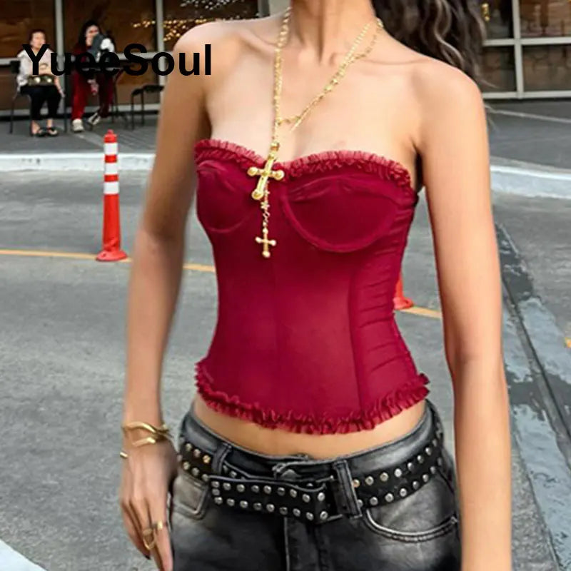 Strapless Corset Bustier Top
