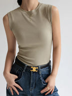 Round Neck Basic Sleeveless Tank