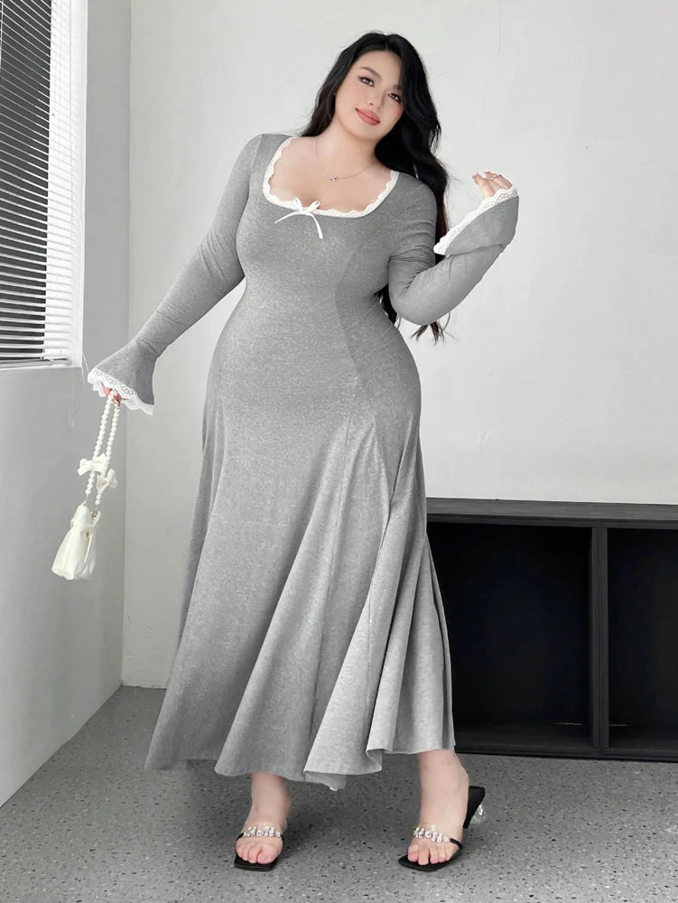 U-Neck Knit Dress