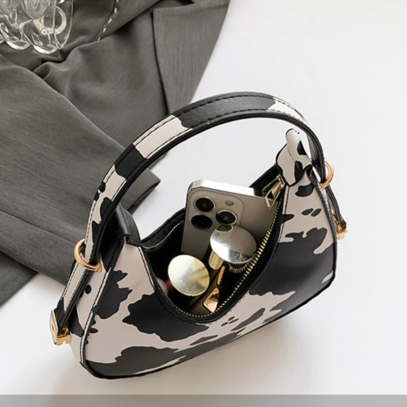 Cow Print Shoulder Bag