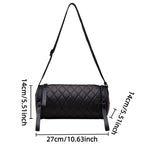 Diamond-Quilted Cylinder Bag