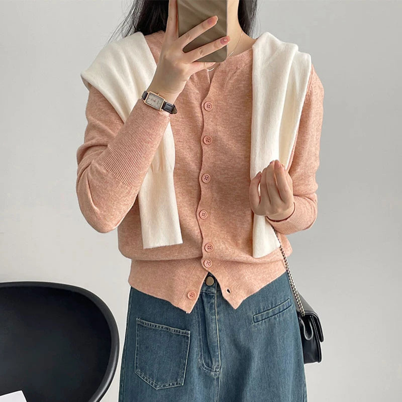 Knit Loose Short Cashmere Cardigan
