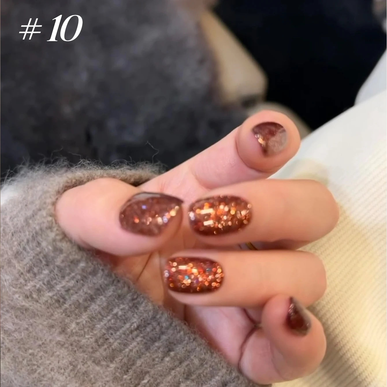 12ml 1-21pcs Brown Gold Cat Eye Gel Nail Polish
