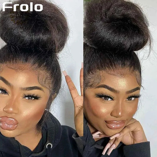 Kinky Straight 360 HD Lace Frontal Wig