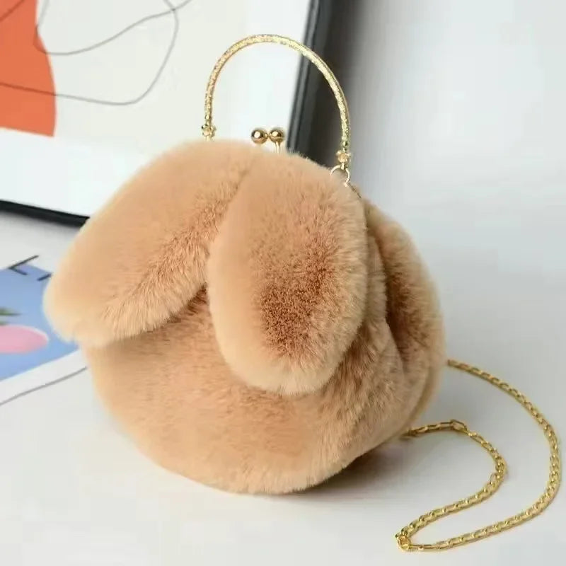 Rabbit Ear Plush Chain Bag