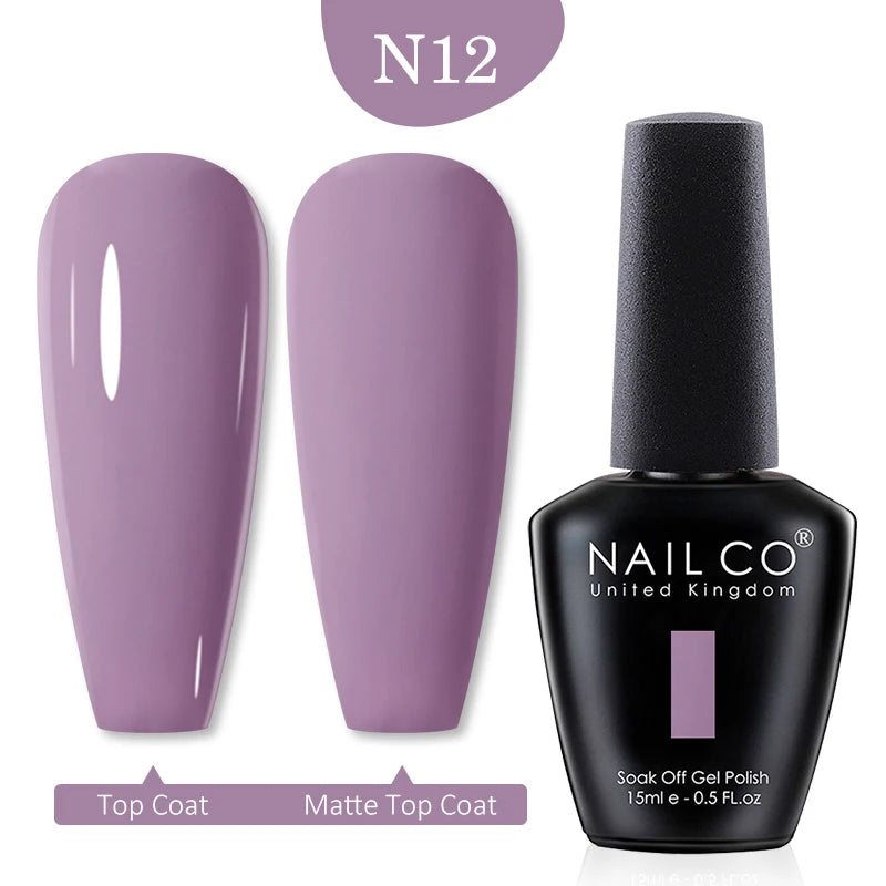 NAILCO 15ml Nail Gel Polish Winter Nude Colors Hybrid Gel Varnish Manicure UV Gel Nail Polish Primer Top Base Coat LED Nails Art