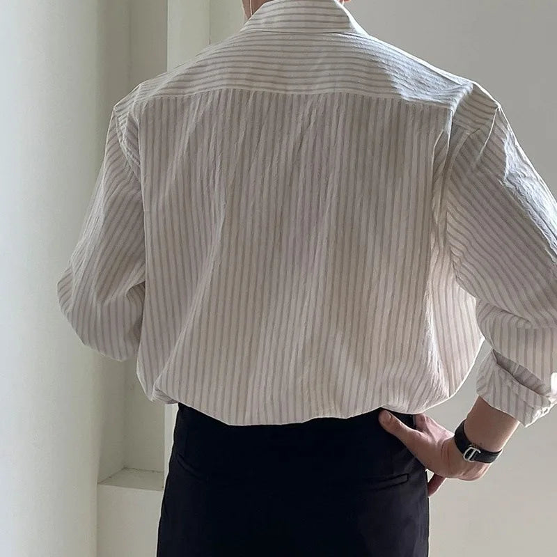 Striped Button-Up Shirt