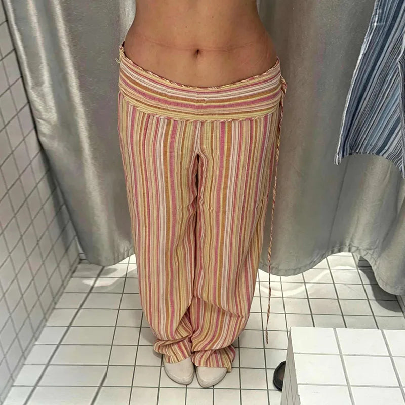 Loose Summer Floor Length Boho Palazzo Trousers