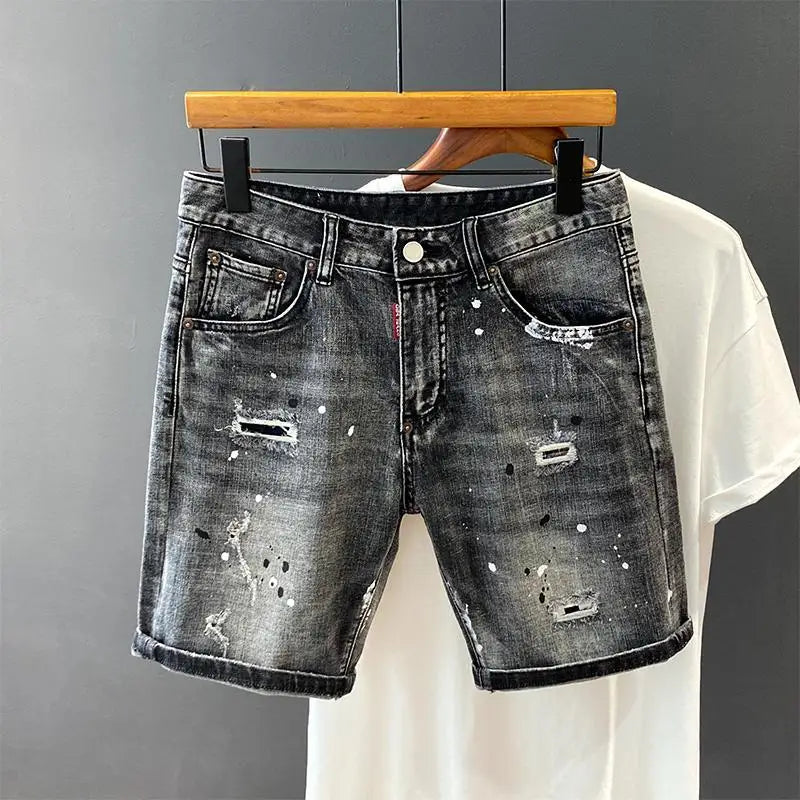 Distressed Denim Shorts