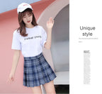 Pleated Plaid Skirt