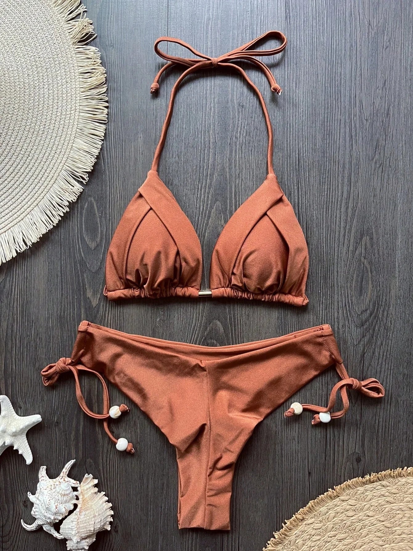 RUOTONGSEPT Folds Bikini