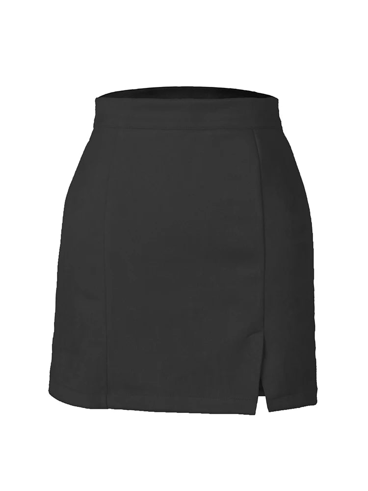 MiuKoMiYa A Line Suede Mini Skirt