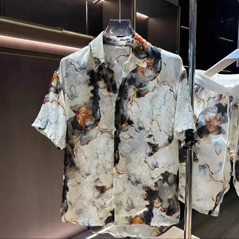 Printed Shorts and Shirt Set