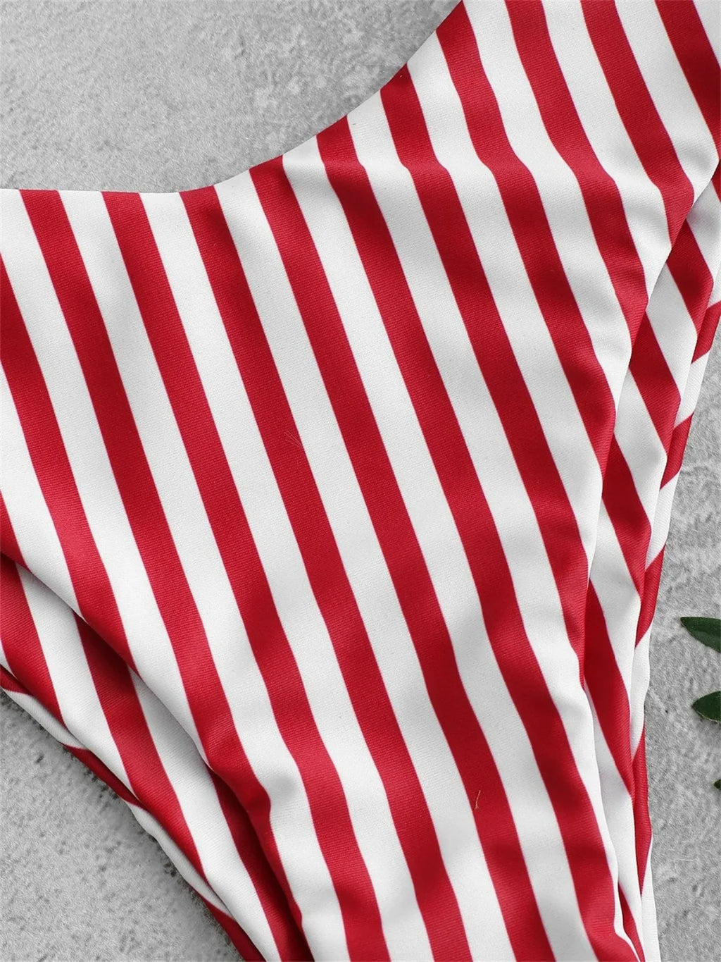 Scoop Neck Striped Bikini