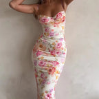 Floral Print Spaghetti Strap Dress
