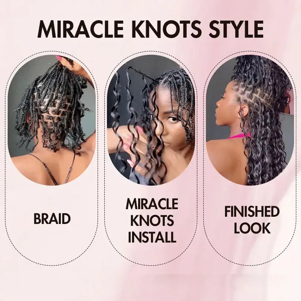 Burmese Curly Miracle Knots Crochet Human Hair For Braiding Boho Braids 100% Human Hair Extensions Feathered Human Crochet Hair