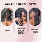 Burmese Curly Miracle Knots Crochet Human Hair For Braiding Boho Braids 100% Human Hair Extensions Feathered Human Crochet Hair