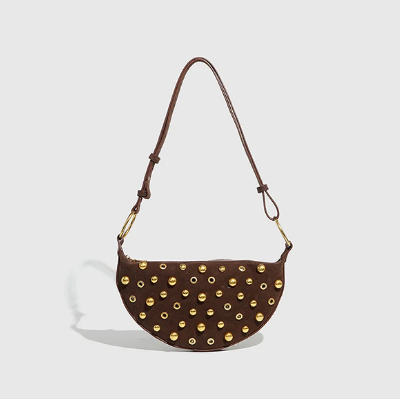 Rivet Crescent Bag Shoulder Bag