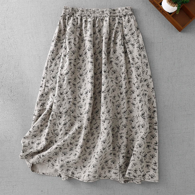 Printed Casual Cool Umbrella Skirt