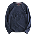 Minimalist Embossed Logo Long Sleeve Tee