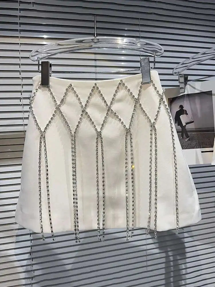 DEAT Diamond Chain Mini Skirt