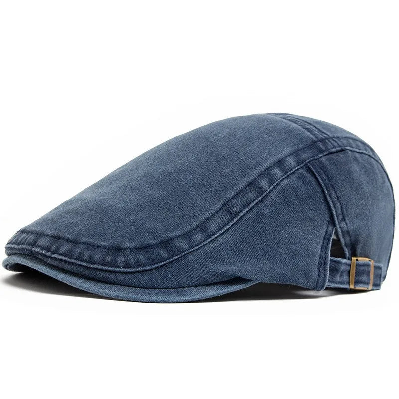 Vintage Washed Cotton Flat Cap