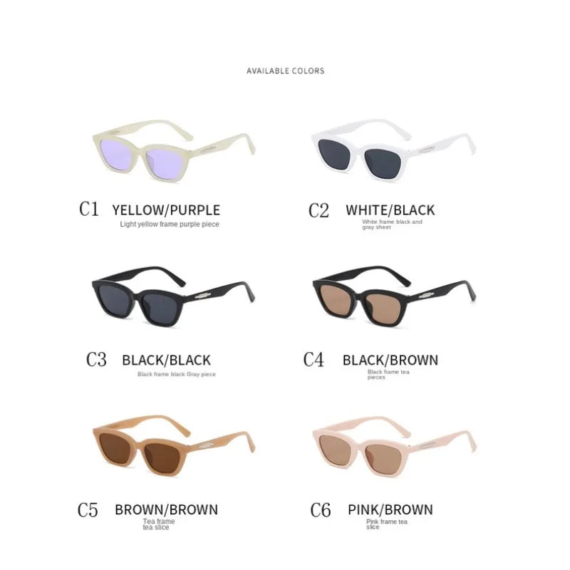 Summer Trendy Sunglasses Small Frame Cat Eye Gootrades UV400 Shades Vintage Eyewear Sun Protection Sun Glasses