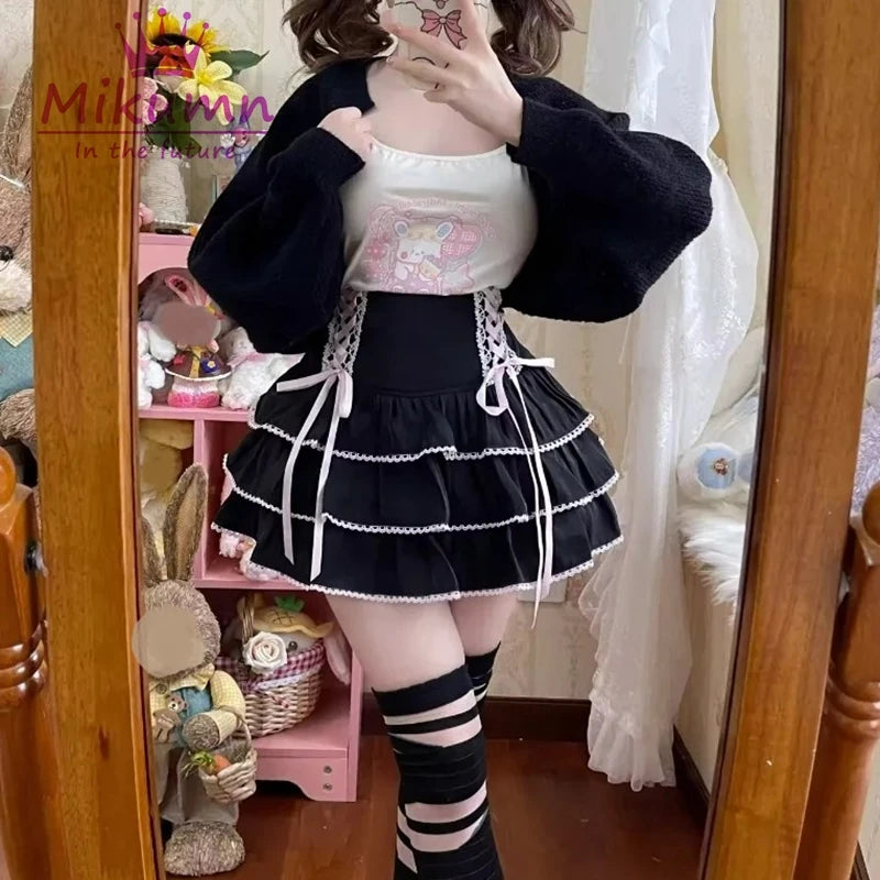 Mikumn Lace Pleated Skirt