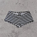 Striped Tube Top and Booty Shorts Set with Skull Graphic