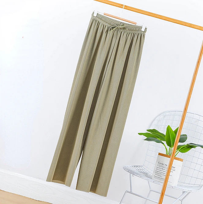 Ice Silk Light Wide Leg Pants
